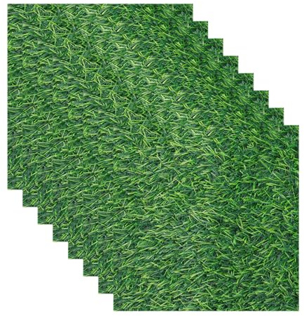 QUARKZMAN 12 Pcs Gazon Synthétique Tapis, 30cm x 30cm x 2.5mm Gazon Artificiel Réaliste Tapis pour Décoration Extérieure Jardin Pelouse Paysage Patio