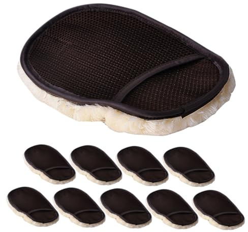 Amosfun 10piezas Guantes de Limpieza de Coche de Felpa Sola Cara para Lavar el Coche Quitar el Polvo y Cuidar el Exterior Suministros de Limpieza Automotriz