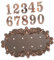 Lurrose 4 Sets Vintage Address Plaque Arc Design House for Mailbox Door Window Durable Electroplated Home Address Signs for Personalization Recognition