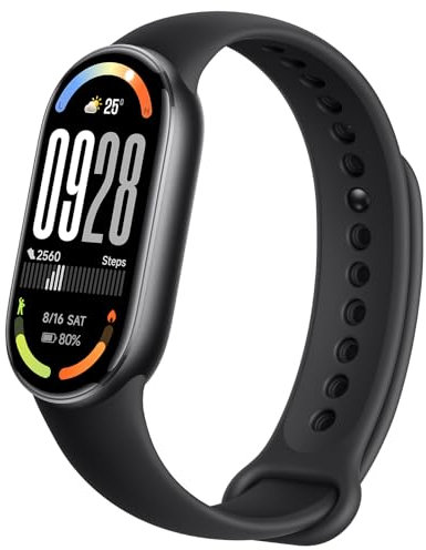 XIAOMI 2025 Smart Band 10+Correa, Autonomía de hasta 21 días,1.72'' Pantalla,AMOLED con tasa de refresco de 60 Hz, Sueño, Estrés, SpO2, Monitor de Frecuencia Cardíaca, Mi Fitness,Negro -(Versión ES)