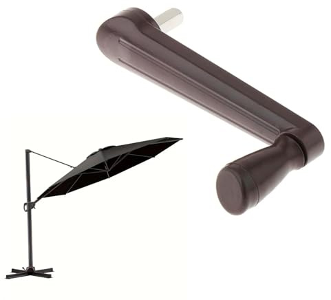 Ompinda Patio Umbrella Handle, Outdoor Universal Parasol Crank Handle Replacement Parts Banana Umbrella Crank Grip For Parasol (Gray)