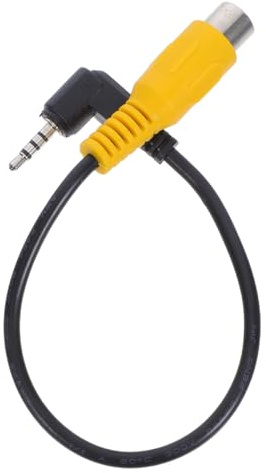 Alipis Câble d'Extension DVR pour Caméra de Recul, Adaptateur RCA AV-IN en PVC et Cuivre, pour Voiture GPS Tablette et Moniteur 7 ou 9 Pouces, Noir, 20 cm