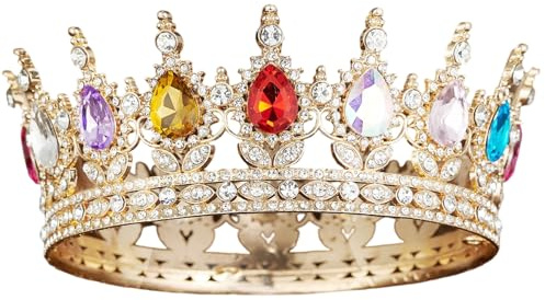 1 Krone Damen, Elegantes Diadem Für Hochzeiten Und Besondere Anlässe, Glitzernde Tiara Für Braut Und Festliche Veranstaltungen, 15 x 15 x 5.5 cm