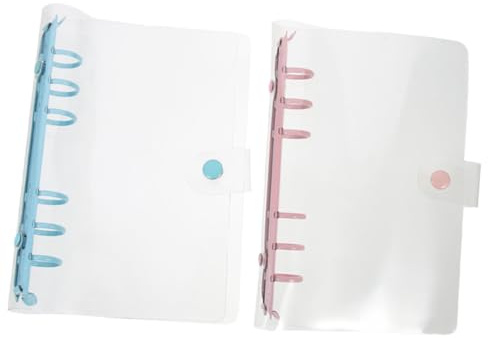 FONDOTIN 2 pièces Couvre Documents Transparent Lot de Protège Classeurs Amovibles pour Organisation de Fichiers Dossiers Scolaires Esthétiques et pour Bureau et Usage Personnel