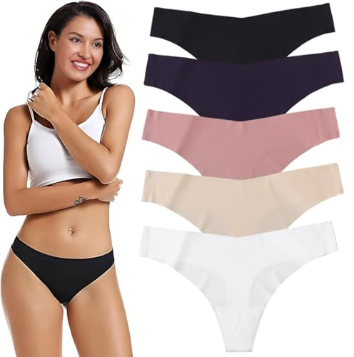 JUGUTA Mutande Donna Cotone Perizoma Tanga Brasiliana, Slip Intimo Traspirante Seducente A Vita Bassa, Thong Multipack 5 Pezzi M Nero Bianco Rosa Pelle Scuro Viola