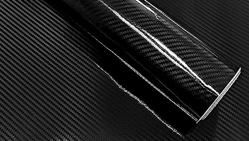 Vinilo Fibra Carbono 250x40 cm para Coche Moto Casco Pegatinas Tuning Pelicula Adhesiva Exterior e Interior (250x40 cm)