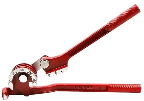 Slangböjare 180/90 graders rörböjare kraftig rörböjningsmaskin justerbar 3 i 1 koppar för 6/8/10 mm slangverktyg (180 grader metrisk)