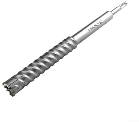 Desiumite Broca de martillo giratorio con punta de carburo de 303 mm, hoja múltiple de acero de aleación para corte rápido en hormigón, ladrillo, piedra, compatible con martillo eléctrico giratorio