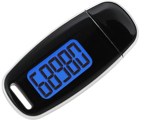 Podomètre pour Les Pas et Les kilomètres de Marche, podomètre pour la Marche, écran LCD Rechargeable par USB avec Clip et Sangle Amovibles, Compteur de Pas précis avec rétroéclairage pour Hommes, fem