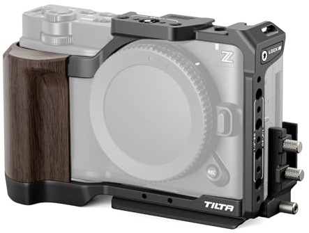 Tilta ZR Gabbia, Gabbia Fotocamera Completa Compatibile con Nikon ZR | Design Modulare, Con Filetti 3/8-16, 1/4-20, Ricevitore Cold Shoe, Morsetto Cavo HDMI/USB-C, Piastra Base ARCA, Nero