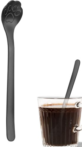Cucharillas de café, cucharillas para bebidas, cucharillas de café de mango largo Cat Claw | de postre y antioxidante, cuchara portátil para té, bebidas