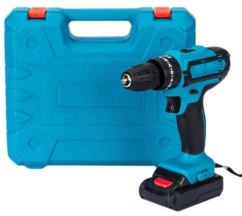 Trapano elettrico da 21 V, con motore a spazzola, | Trapano avvitatore senza fili per pareti cave, cartongesso, metallo, legno duro, pietra e