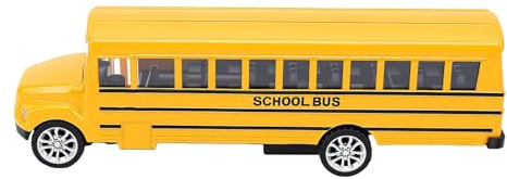 Tbest Alloy School Bus Leksak, Interaktiv Modell med Öppningsbara Dörrar | Slitstark legeringskonstruktion, vintagedesign, kul för barn, samlare