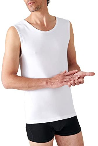 Damart - Débardeur Maille Classique Thermolactyl, Homme, Blanc, Taille M, sans Manches