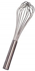 Samuel Groves Professional French Piano Stainless Steel Wire Whisk (12 Wire Piano Whisk, 12)