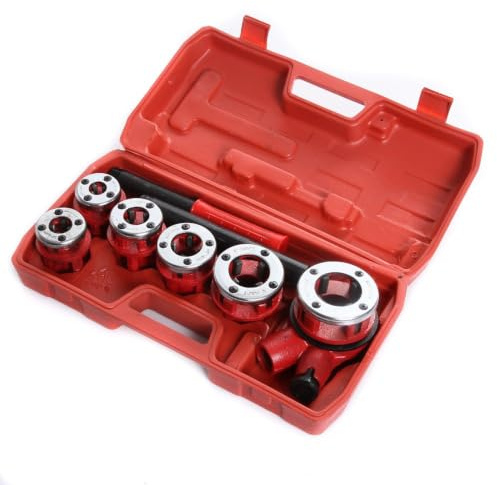rg-vertrieb Schneidkluppe Gewindeschneider Rohrschneider Kluppe Gewindeschneidkluppe Schneidkluppensatz 4 Sets (9-teiliges Set)
