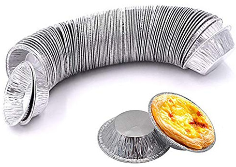 Lot de 250 moules à tartelettes en aluminium jetables pour pâtisserie, muffins, cupcakes, moules ronds MUXItrade