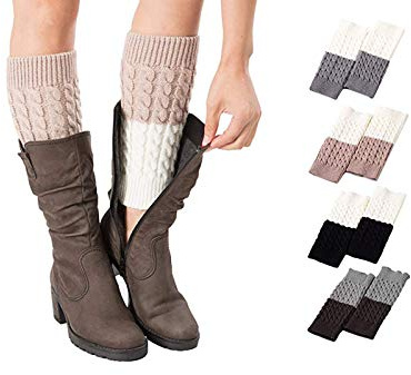 Good partner Legwarmer beinstulpen damen Stiefelstulpen Beinlinge Kurzstulpen (4 Paare-Stil 2)