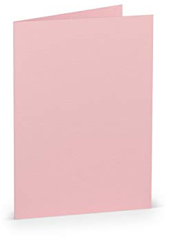 PAPERADO 25 Faltkarten DIN B6 - Flamingo gerippt Lila - 220 g/m² - 12 x 16,9 cm - Blanko Doppelkarten Klappkarten Basteln Einladungskarten
