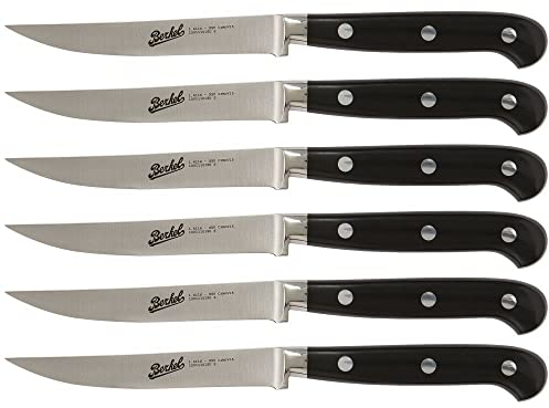 Berkel - ADHOC SET 6 COLTELLI DA BISTECCA NERO LAMA LISCIA
