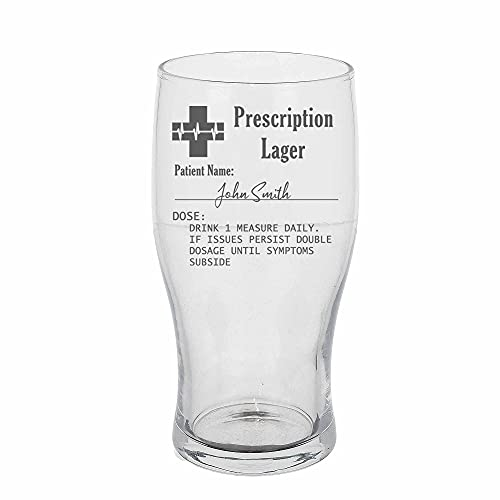 Always Looking Good Personalised Engraved Prescription Lager Glass Craft Beer Pint Glass Novelty Funny Birthday Gift - Any Name (Tulip - Pint Glass, Empty Glass)