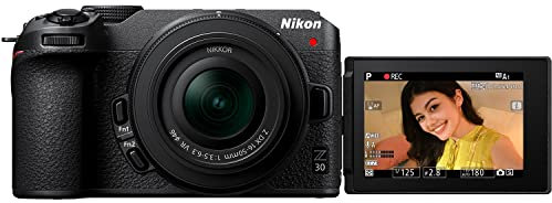 Nikon Z 30 + 16-50mm F/3.5-6.3 vr kit with Wide-Angle Zoom Lens (mirrorless stills/video camera) Black