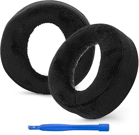 Linkidea Ersatz-Ohrpolster für Sony PS5 Pulse 3D-Kopfhörer, Ohrpolster, Headset-Ohrpolster (Velour/Schwarz)