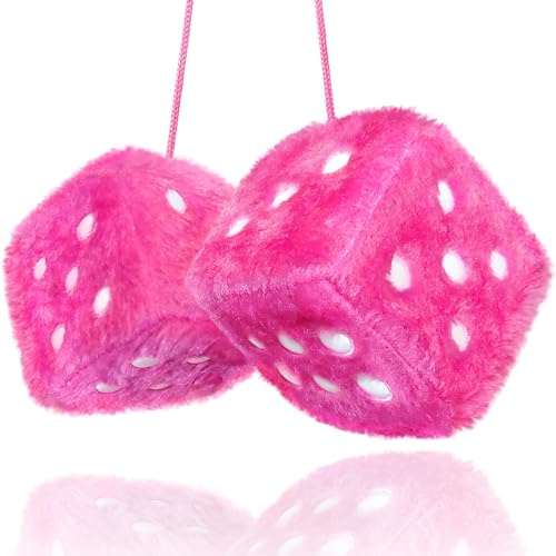 Auto Würfel - Rosa und Weiß