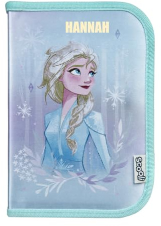 Undercover Federmappe Frozen Mädchen - Personalisiert mit Name - Federtasche ELSA Anna mit Inhalt Stiften - Schüleretui Grundschule Schulanfang Kinder