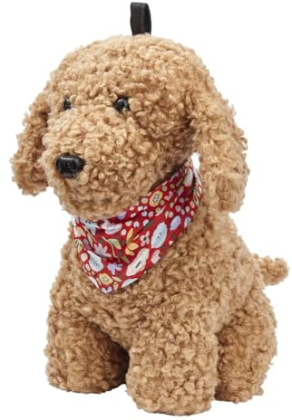 Ulster Weavers - Cockapoo-Türstopper (13 x 25 x 15 cm) – 100% Baumwollstoff – schwerer Türstopper 1,58 kg – Tier-Türstopper in Braun – Pudel-Hunde-Türstopper in Braun – Hundeliebhaber, Geschenke für