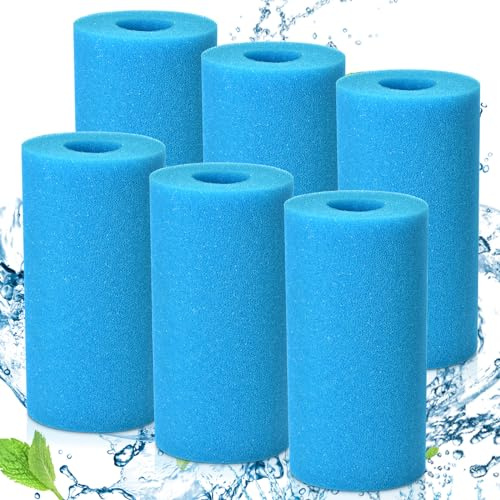 DIELOVEHUA 6 Stück Filterschwamm Typ A, Schwammfilter, Schaumstoff Poolfilter, Schwimmbad Filter Schwamm, Pool Filterschwamm, Schaum Pool Filter für Pool, Aquarium, Spa