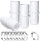 Set di 4 Piscina Connettore per Adattatore, Connettori per Tubo Flessibile per Piscina 38 mm a 38 mm di diametro, con 4 fascette stringitubo, Set di connettori per Pompa per Piscina (38mm)