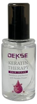 Dekse Keratin Therapy Hair Serum 100ml I Haarserum I Anti-Frizz Behandlung von trockenem, sprödem & strapaziertem Haar I Haarkur gegen Spliss & Haarbruch I Treatment für Glanz & Geschmeidigkeit