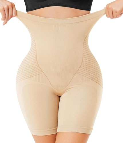 KUMAYES Short Culotte Gainante Femme Ventre Plat Invisible Shorty Gainant Taille Haute Panty Anti Frottement Cuisse Minceur Shapewear