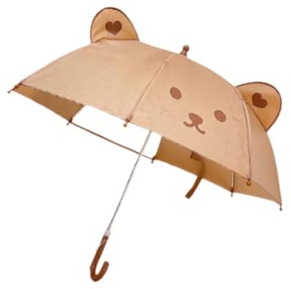 Kinder Regenschirm mit Cartoon Bär, Wasserdicht, Manuell zu öffnen,