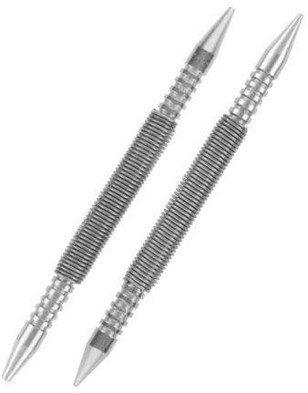 Homoyoyo 2stücke Federbelastetes Doppelkopf Schlagstempel Set Präziser Mittelloch-einschlag Für Holz Metall Glas Hammerloses Langlebiges Handwerkzeug Für Schnelle Bohrarbeiten