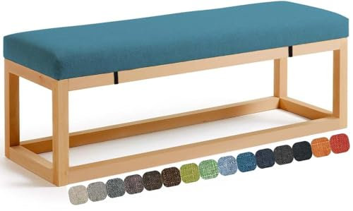 UWOBTN Bankauflage Outdoor, 100x50/120x40/150x50/120x50 Sitzkissen Bank Mit Abnehmbarem Bezug, Sitzpolster Waschbare, rutschfest Gartenbank Auflage, Sitzauflage Bank Esszimmer(O,110x45x3cm)
