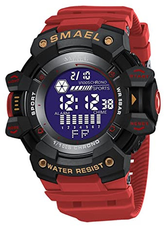 HFWXYSA Orologio da Polso Uomo,Orologio Uomo Militare Orologio Analogico Uomo Sportivo Digitale Orologio da Polso Casual di Lusso Orologio Uomo,Red Rose Gold