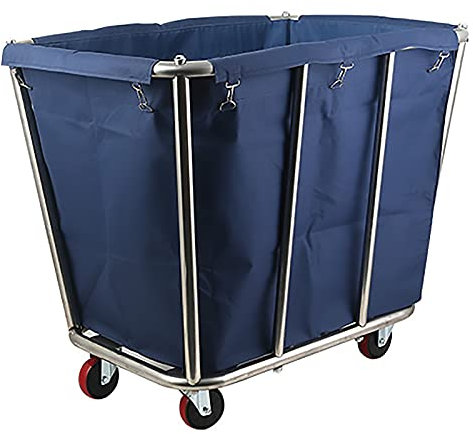 Janitorial Cart,Trolleys,Enterprise Linen Cart Commercial Hotel Cleaning Trolley, Home Waterproof Clothes Bag Baskets with Heavy Duty Scroll Wheel