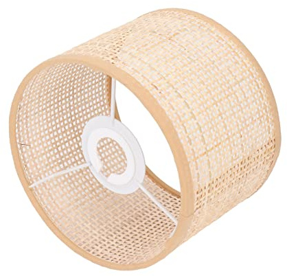 Abat-jour en Rotin, Abat-jour en Rotin E14 tissé à la Main, Compatible avec Lampe de Table, Lampadaire, Plafonnier, Lustre, Design Unique
