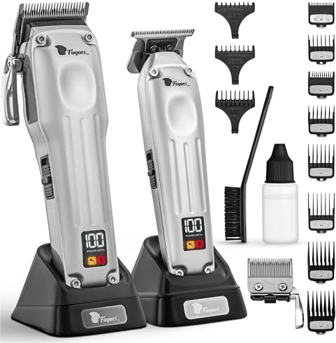 Fagaci Hårklippare Trimmer Set För Män, Fade & Taper Borstlös Motor | Utbytbara fade/taper-blad, Keramiska/DLC-blad, Borstlös motor, 5x längre skärpa