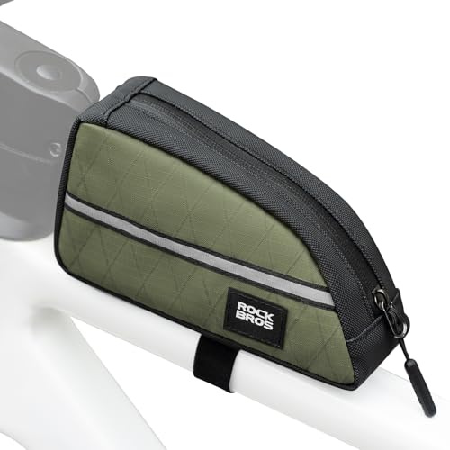 ROCKBROS Fahrrad Oberrohrtasche Leichte Rahmentasche | Vorderrohr Aufbewahrungstasche, für Klapprad Faltrad, 0,8 L