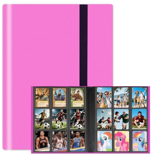 9-Pocket Trading Card Binder, 30 Pages Holding 540 Pockets, PU Trading Card Album Card Folder Card Binder Holder Album for MTG, TCG, Pokemon Yu-Gi-Oh, Basketball Sports Cards, Game Cards