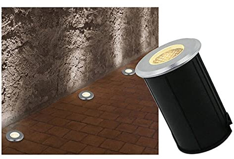 WZYDYDY Faretto da Esterno Ad Incasso Antiriflesso IP67 Impermeabile Faretti da Incasso A Pavimento, per Illuminazione di Vialetti, Segnapasso da Incasso(Giallo,1W-85~265V)