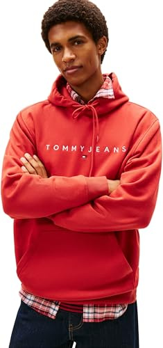 Tommy Jeans Sudadera Hombre Linear Logo con Capucha