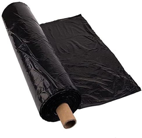 MRVAKDYDI Hojas de Polietileno para Jardinería, Rollo de película Negra for mantillo de Fresas y hortalizas agrícolas (260 Metros Cuadrados)(Width 2.0m)