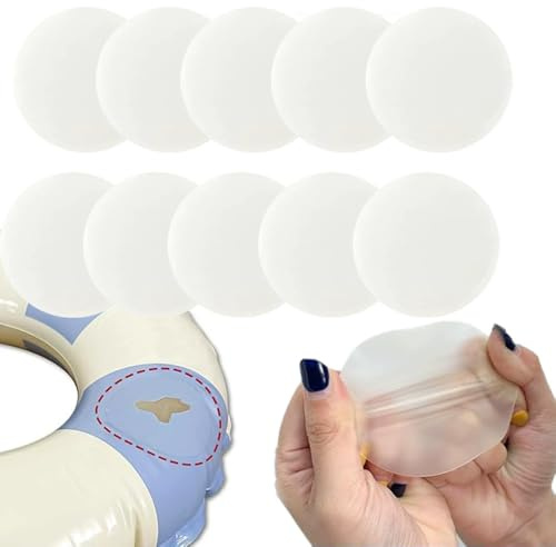 10 Stück TPU-Pool-Reparaturflicken, aufblasbares Flicken-Reparaturset, selbstklebend, transparenter Vinyl-Reparaturflicken für aufblasbaren Pool, Schwimmring, Sprunghaus, Luftmatratze, Zelt (6 cm