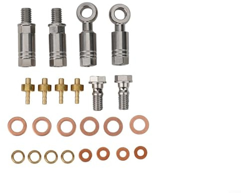 Yhenlovtt For Hope for Bike Bremssattel vorne und hinten, hydraulischer Scheibenbremsschlauch für Banjo-Anschluss, Bremshebel, 25 m langes Leitungsrohr mit ABS und Metall (schwarz)