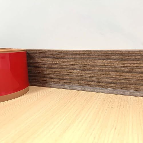 Plinthe Souple Autoadhésive 10cm x 5m en Décorative, Bande Décorative Autoadhésive,Plinthe en PVC imperméable et flexible, Bandes de Transition de Sol,Pour Cuisine et Salle de Bain