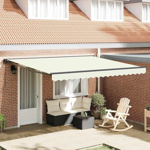 Tenda da sole da balcone regolabile in altezza, 400 x 300 cm, in tessuto, protezione solare per balcone, terrazza, giardino, versatile